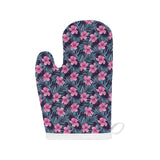Hibiscus Pattern Print Design 05 Heat Resistant Oven Mitts