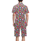 Tea pots Pattern Print Design 01 Men's V-Neck Short Pajama Set