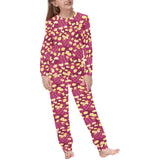 Popcorn Pattern Print Design 02 Kids' Boys' Girls' All Over Print Pajama Set