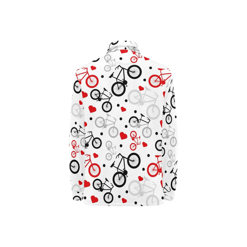 Bicycle Pattern Print Design 04 Women's Long Sleeve Polo Shirt