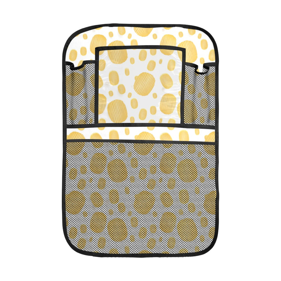 Potato Chips Pattern Print Design 03 Car Seat Back Organizer