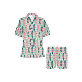 Surfboard Pattern Print Design 02 Women's V-Neck Short Pajama Set