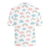 Cute rainbow clound pattern Men's All Over Print Polo Shirt