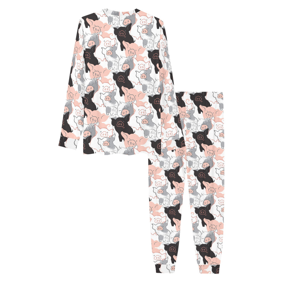 Pig Pattern Print Design 05 Men's All Over Print Pajama