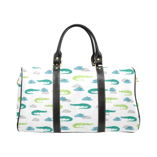 watercolor crocodile pattern Travel Bag