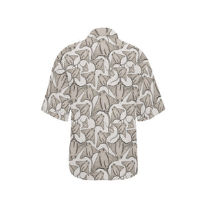 Stingray Pattern Print Design 05 Women's All Over Print Hawaiian Shirt