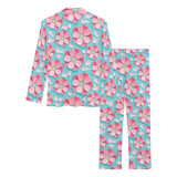 3D sakura cherry blossom pattern Women's Long Pajama Set