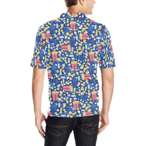 Popcorn Pattern Print Design 01 Men's All Over Print Polo Shirt