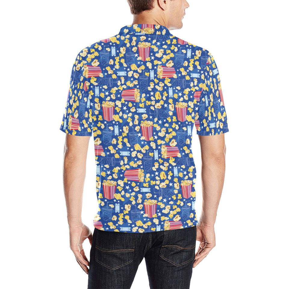 Popcorn Pattern Print Design 01 Men's All Over Print Polo Shirt