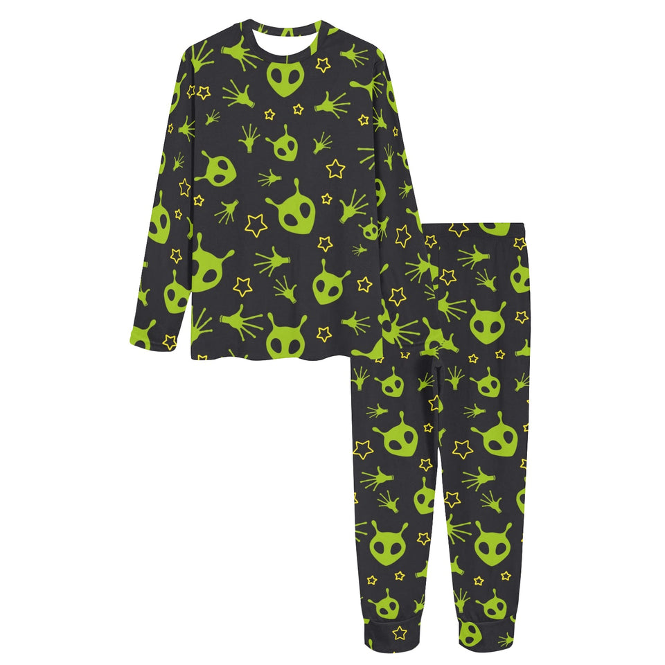 Alien Pattern Print Design 02 Women's All Over Print Pajama Set