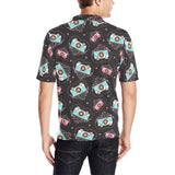 Camera Pattern Print Design 04 Men's All Over Print Polo Shirt