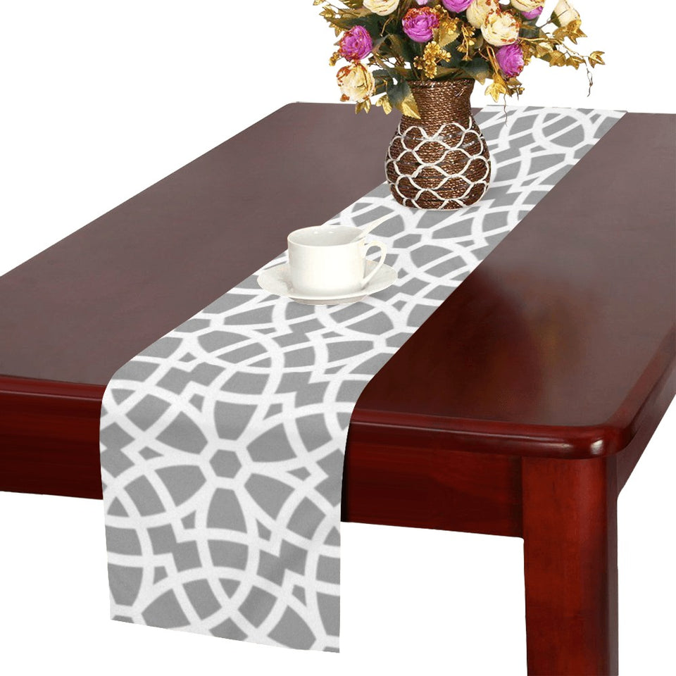 arabic gray pattern Table Runner