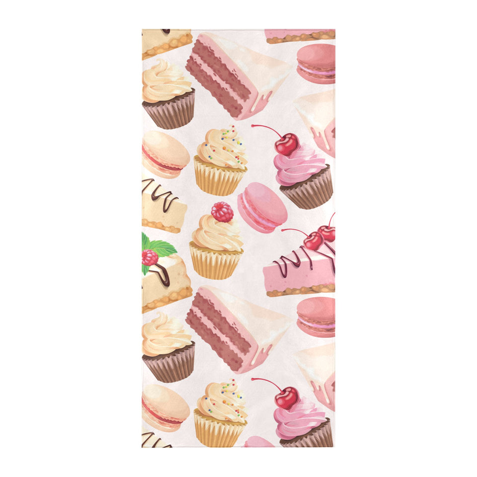Cake cupcake sweets pattern Beach Towel