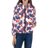 Kangaroo Australian pattern Women's Padded Hooded Jacket