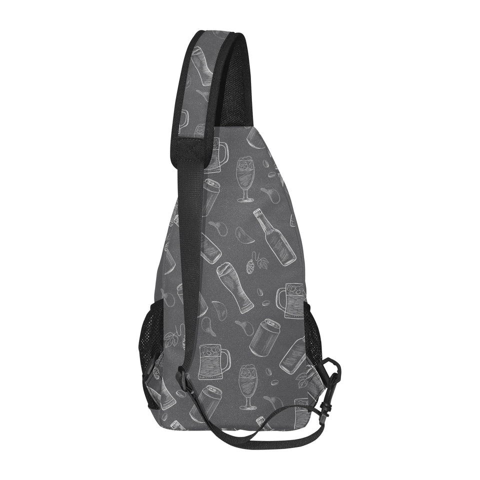 Beer hand drawn pattern All Over Print Chest Bag