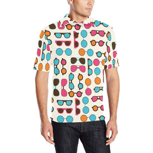 Sun Glasses Pattern Print Design 03 Men's All Over Print Polo Shirt