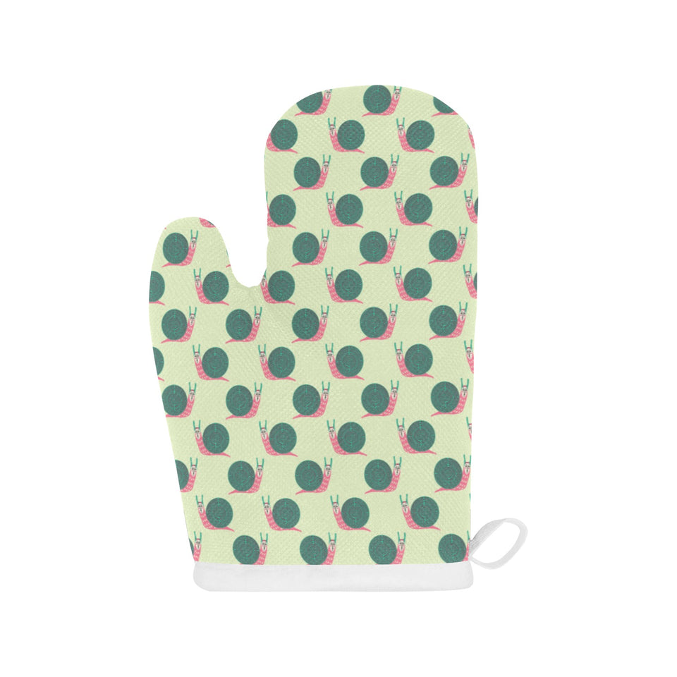 Snail Pattern Print Design 04 Heat Resistant Oven Mitts