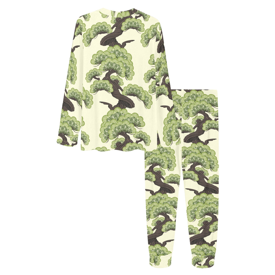 Bonsai pattern Women's All Over Print Pajama Set