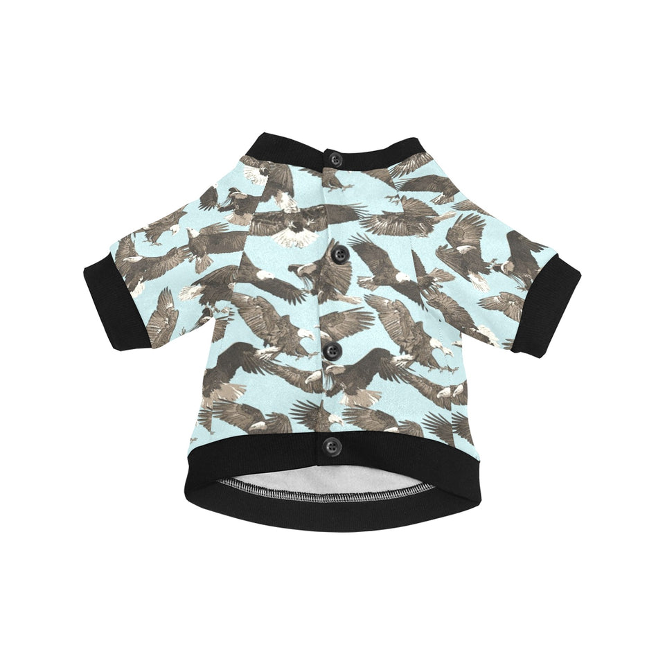 Eagle Pattern Print Design 01 All Over Print Pet Dog Round Neck Fuzzy Shirt