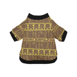 Egypt Hieroglyphics Pattern Print Design 03 All Over Print Pet Dog Round Neck Fuzzy Shirt