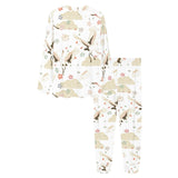 Beautiful Japanese cranes pattern Women's All Over Print Pajama Set