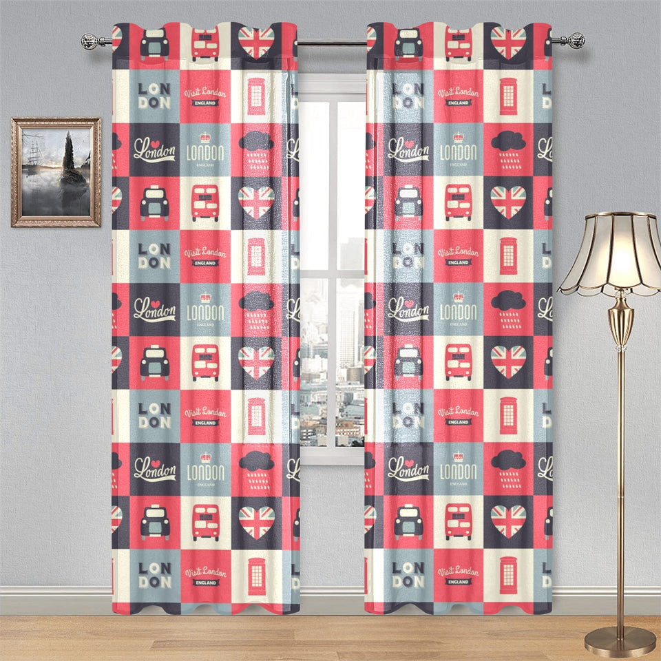 British Pattern Print Design 05 Gauze Curtain