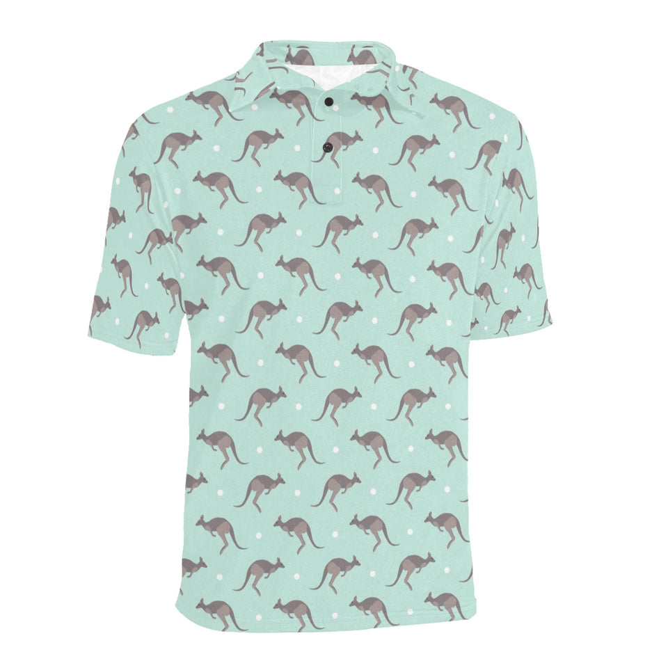 Kangaroo pattern background Men's All Over Print Polo Shirt