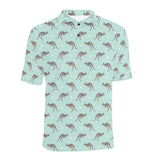 Kangaroo pattern background Men's All Over Print Polo Shirt