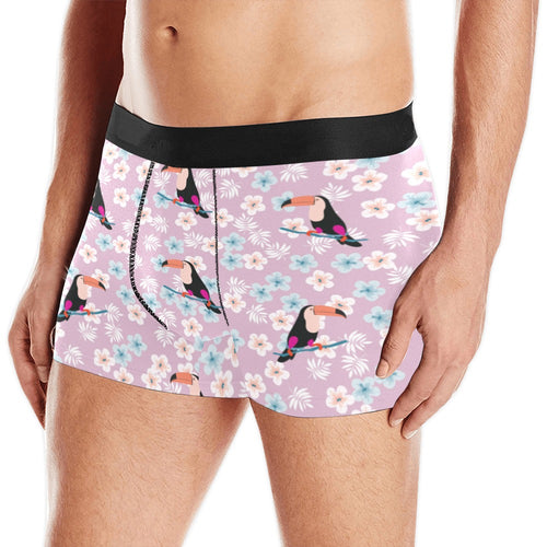 Beautiful toucan flower leaves Men's All Over Print Boxer Briefs Men's Underwear