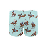 Horses running horses rider pattern Men's Swimming Trunks