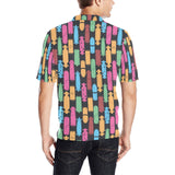 Skate Board Pattern Print Design 02 Men's All Over Print Polo Shirt