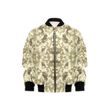 Light Green camouflage pattern Kids' Boys' Girls' Bomber Jacket