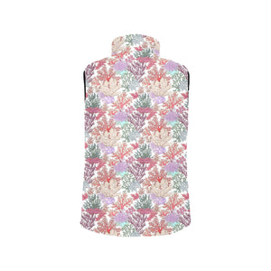 Coral Reef Pattern Print Design 03 Men's Padded Vest