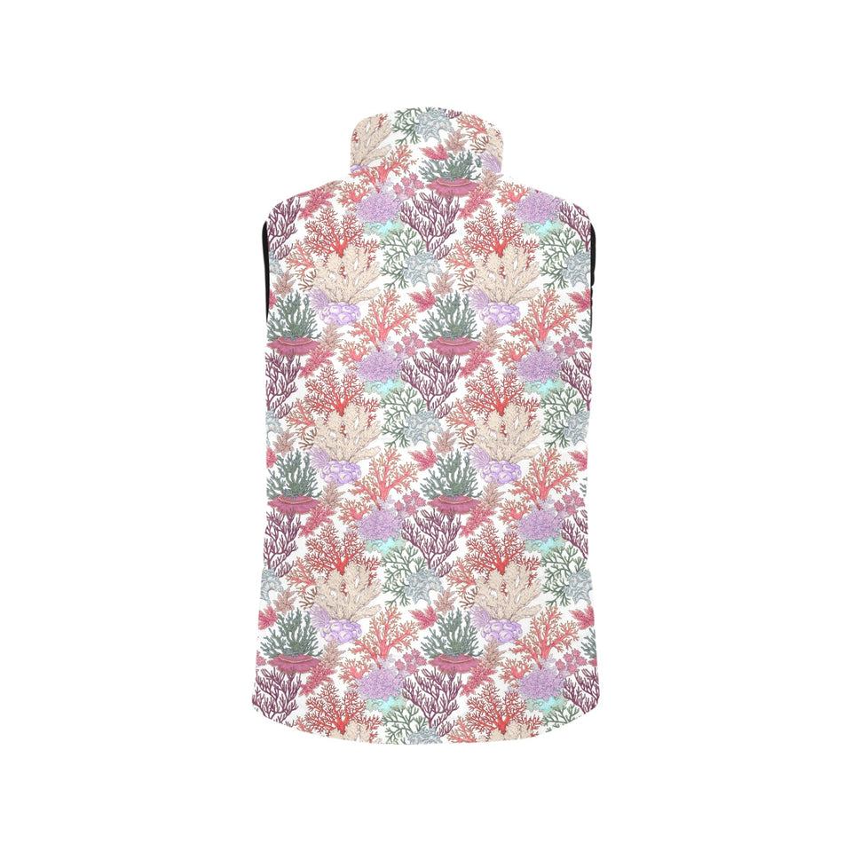 Coral Reef Pattern Print Design 03 Men's Padded Vest