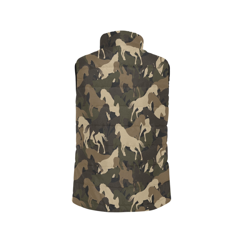 Horse Camouflage Pattern Women's Padded Vest