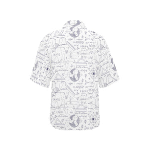 Math Pattern Print Design 03 Women's All Over Print Hawaiian Shirt