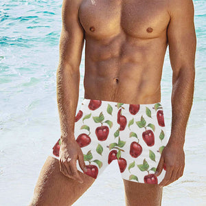 Red apples pattern Men's Swimming Trunks