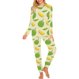 Durian pattern Women's All Over Print Pajama Set