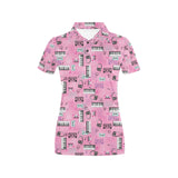 Piano Pattern Print Design 01 Women's All Over Print Polo Shirt