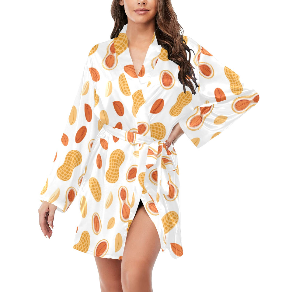 peanuts pattern Women's Long Sleeve Belted Night Robe