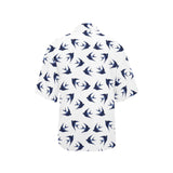 Swallow Pattern Print Design 03 Women's All Over Print Hawaiian Shirt