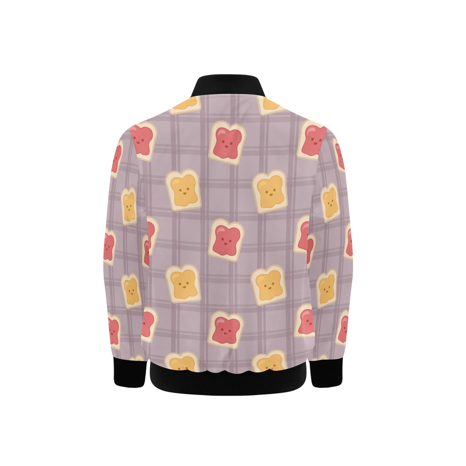 Bread Toast Pattern Print Design 05 Kids' Boys' Girls' Bomber Jacket