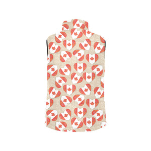 Canada Pattern Print Design 01 Men's Padded Vest