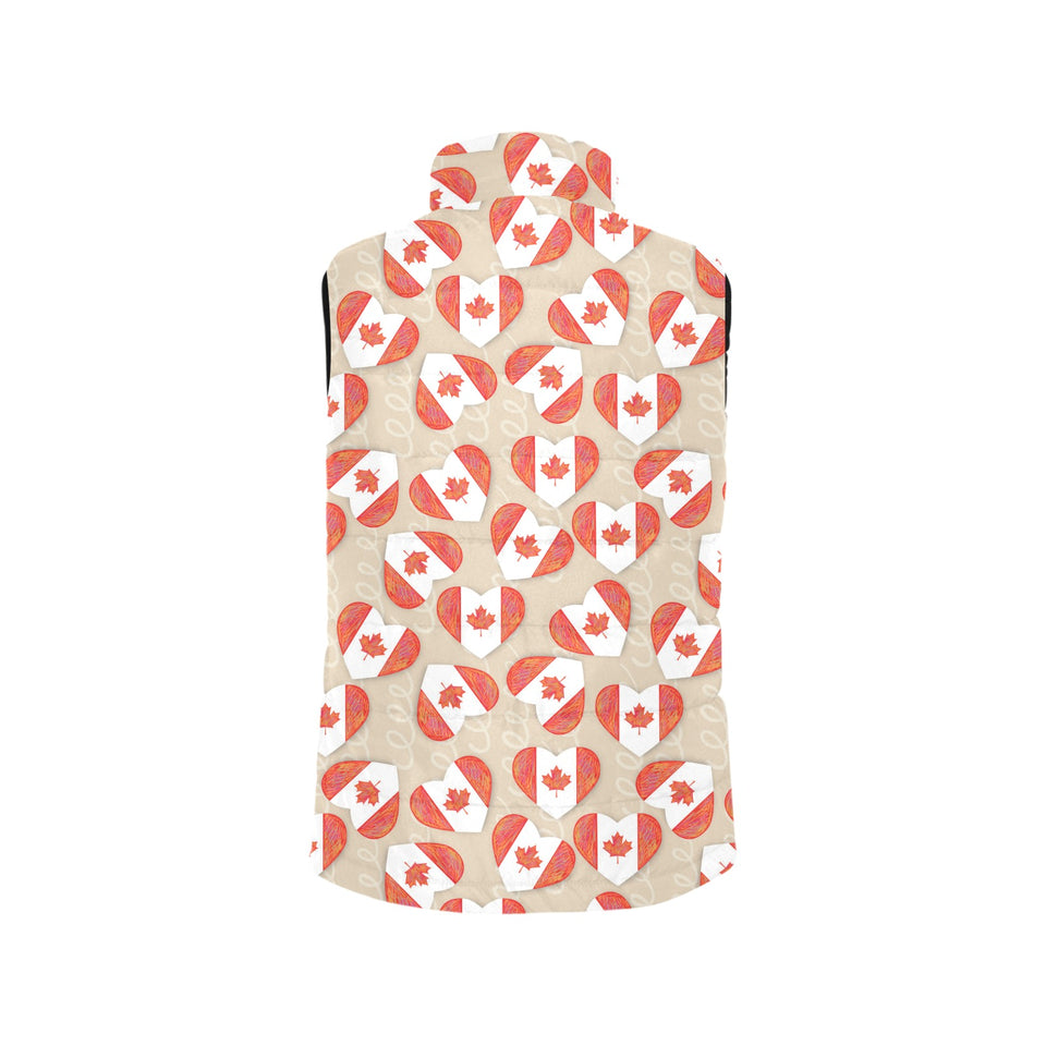 Canada Pattern Print Design 01 Men's Padded Vest