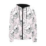 Cute french bulldog pattern Men's Padded Hooded Jacket