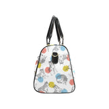 Siberian husky and colorful circle pattern Travel Bag