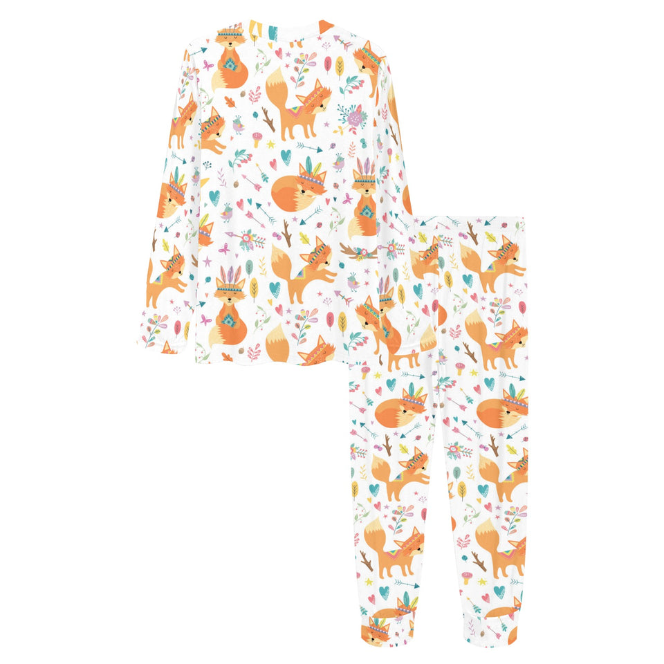 cute tribal fox pattern Women's All Over Print Pajama Set