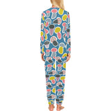 Colorful mushroom design pattern Women's All Over Print Pajama Set