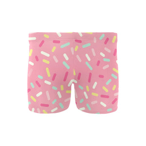 Pink donut glaze candy pattern Men's Swimming Trunks