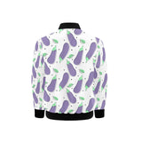 Eggplant Pattern Print Design 05 Kids' Boys' Girls' Bomber Jacket